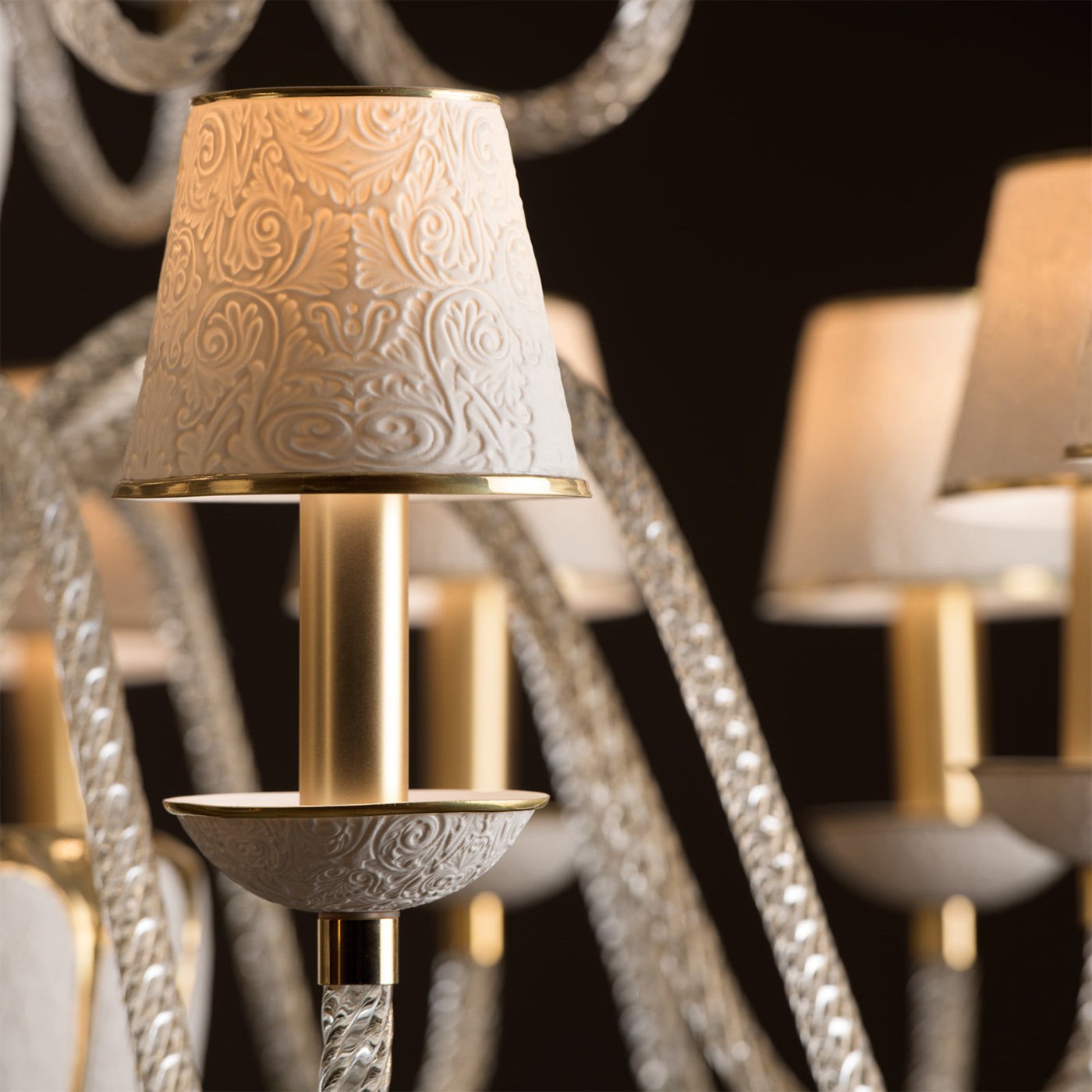 Taormina 12-Light White and Gold Chandelier - Alternative view 2