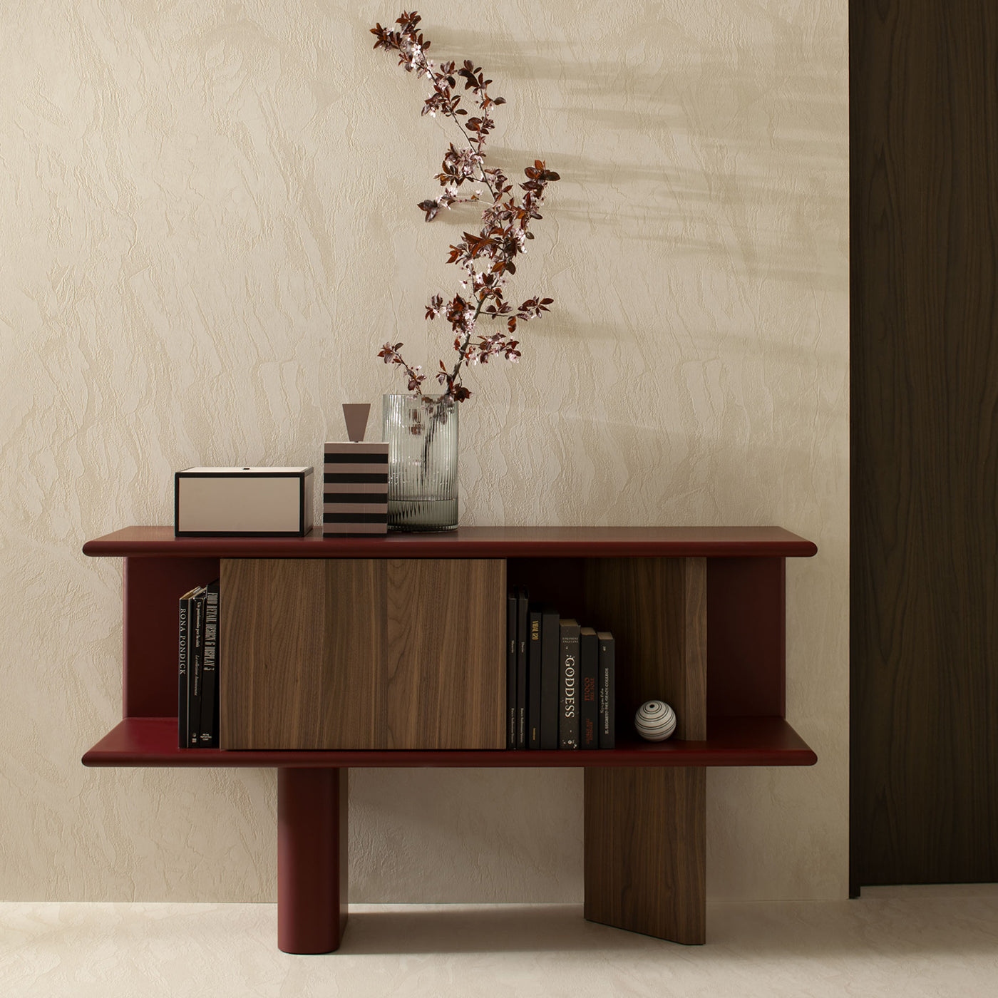 Living Canaletto Walnut Red Small Sideboard - Alternative view 5