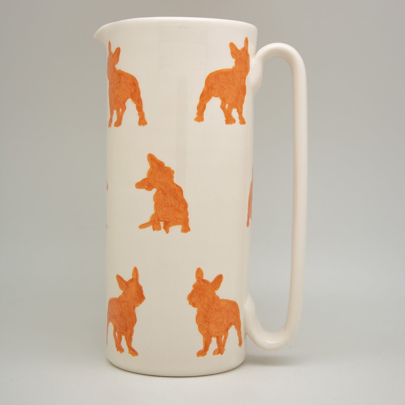 Serlio French Bulldog Orange Ceramic Carafe - Alternative view 2