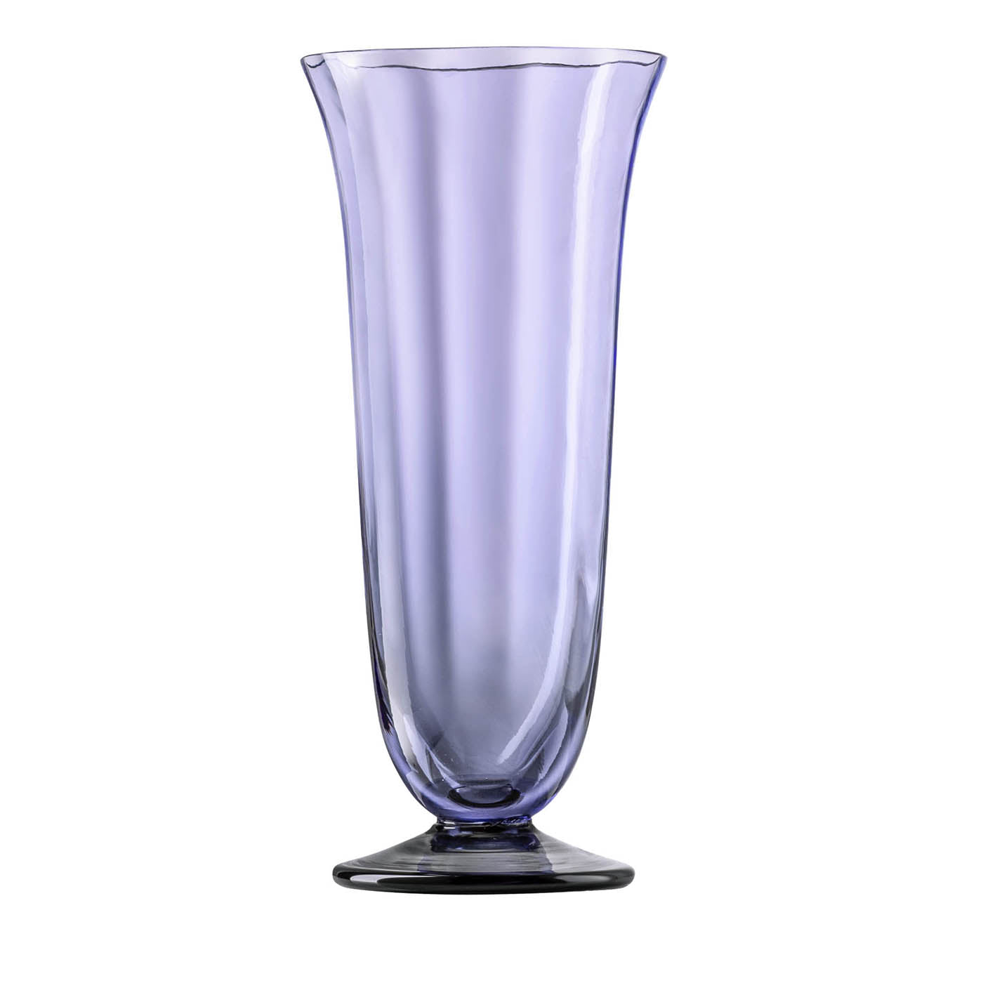 Glicine Purple Twisted Glass Flute - Main view