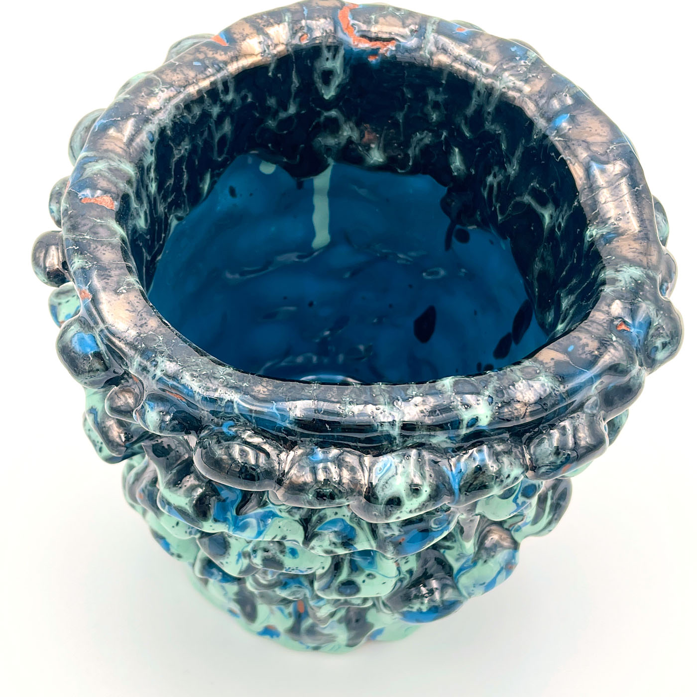 Vaso Onda metallizzato Tiffany e turchese - Vista alternativa 5