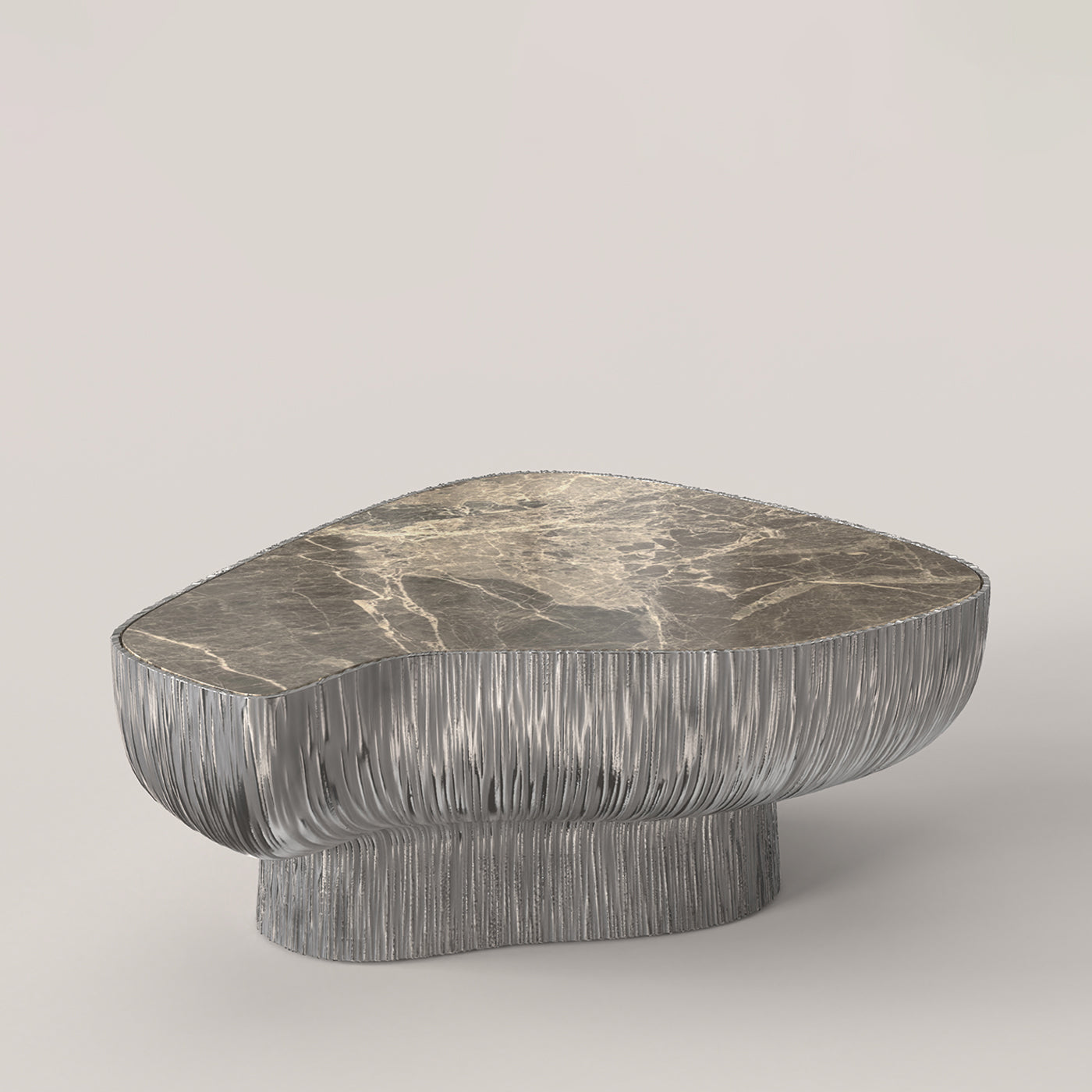 Giava V2 Irregular Breccia Paradiso Marble & Metal Coffee Table - Alternative view 4