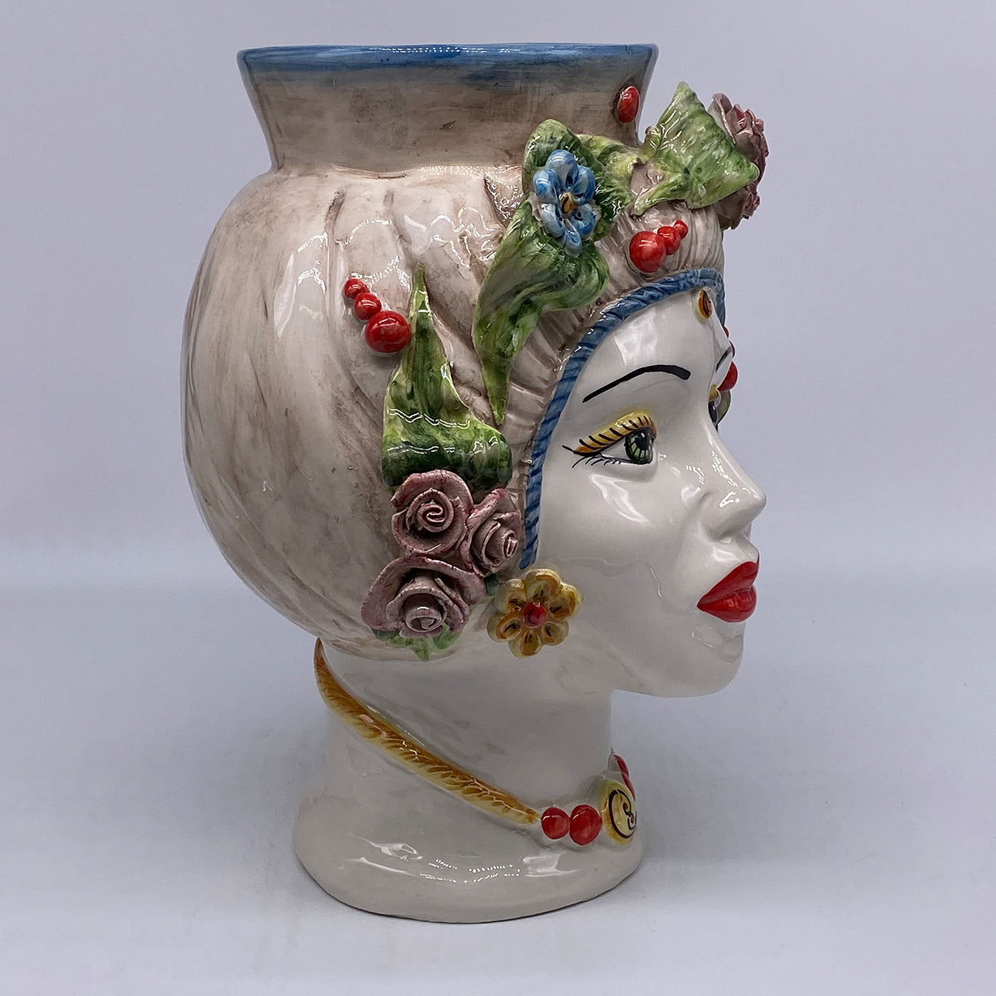 Lady Mediterraneo Vase à tête de maure Fleurs et fruits - Vue alternative 4