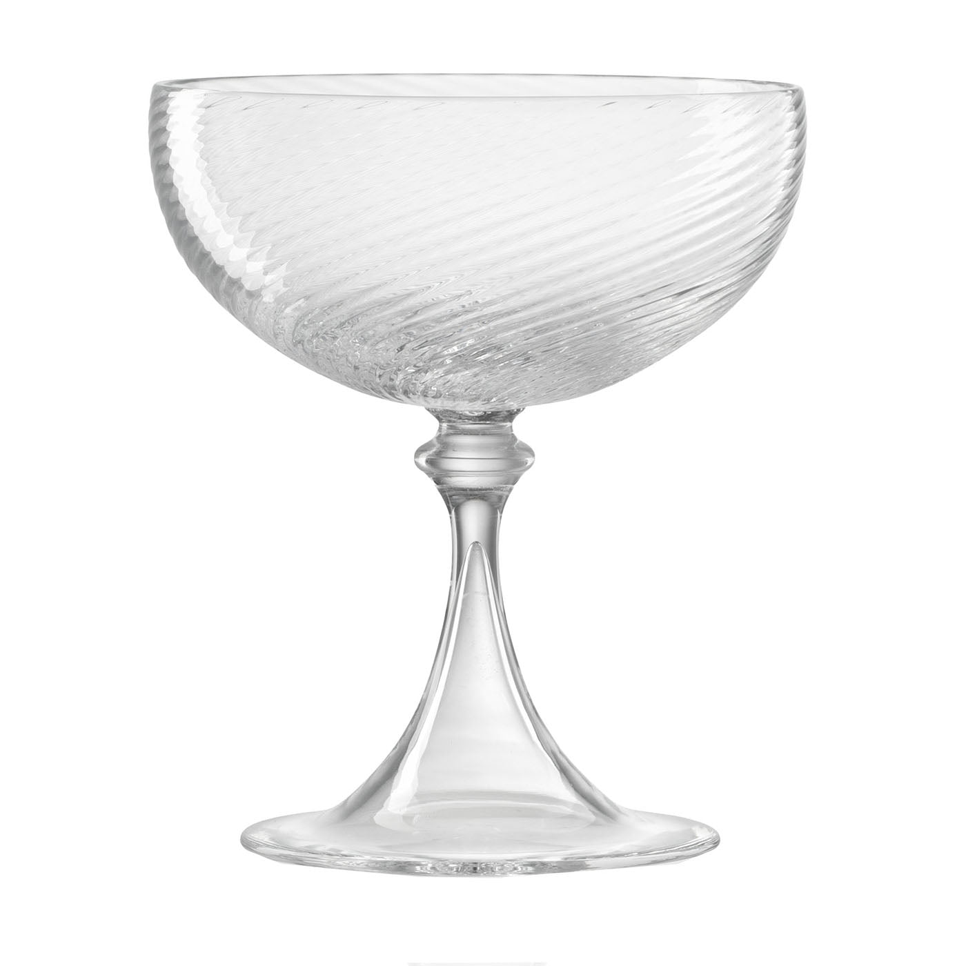 Transparent Twisted Champagne Coupe - Main view