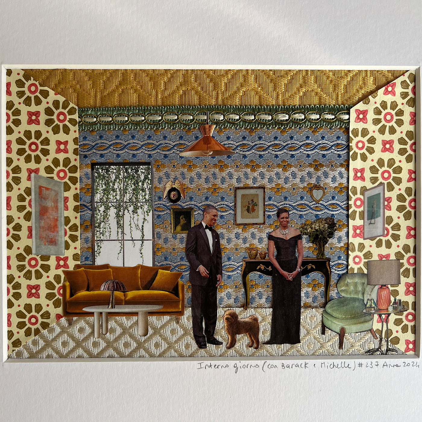 Collage de Barack et Michelle avec des matériaux recyclés - Vue alternative 3