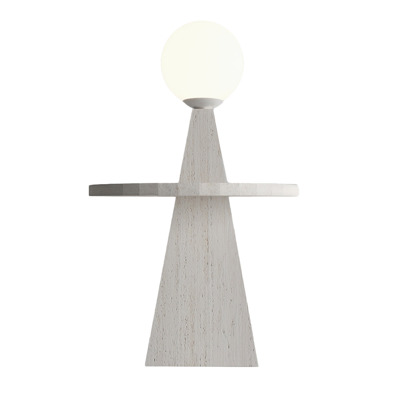 1512 Mesa baja y lámpara de pie en mármol blanco By Sissy Daniele - Vista principal