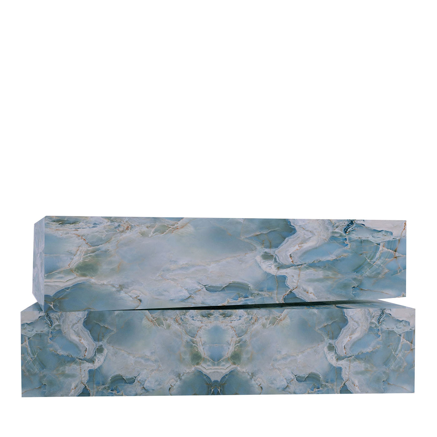 Dualis Azure Onyx Coffee Table by Sissy Daniele - Main view