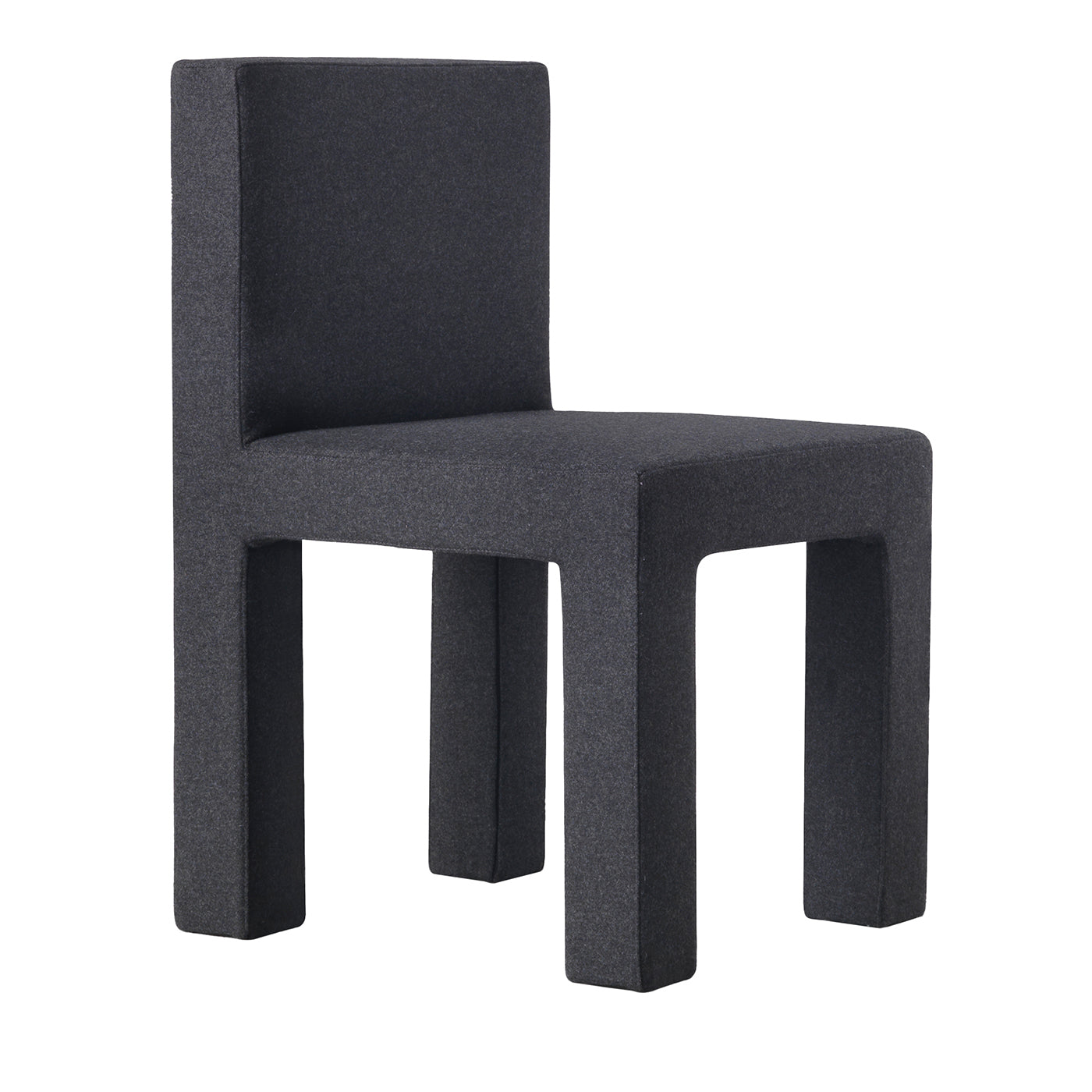 Chaise grise Quadrata par Dainelli Studio - Vue principale