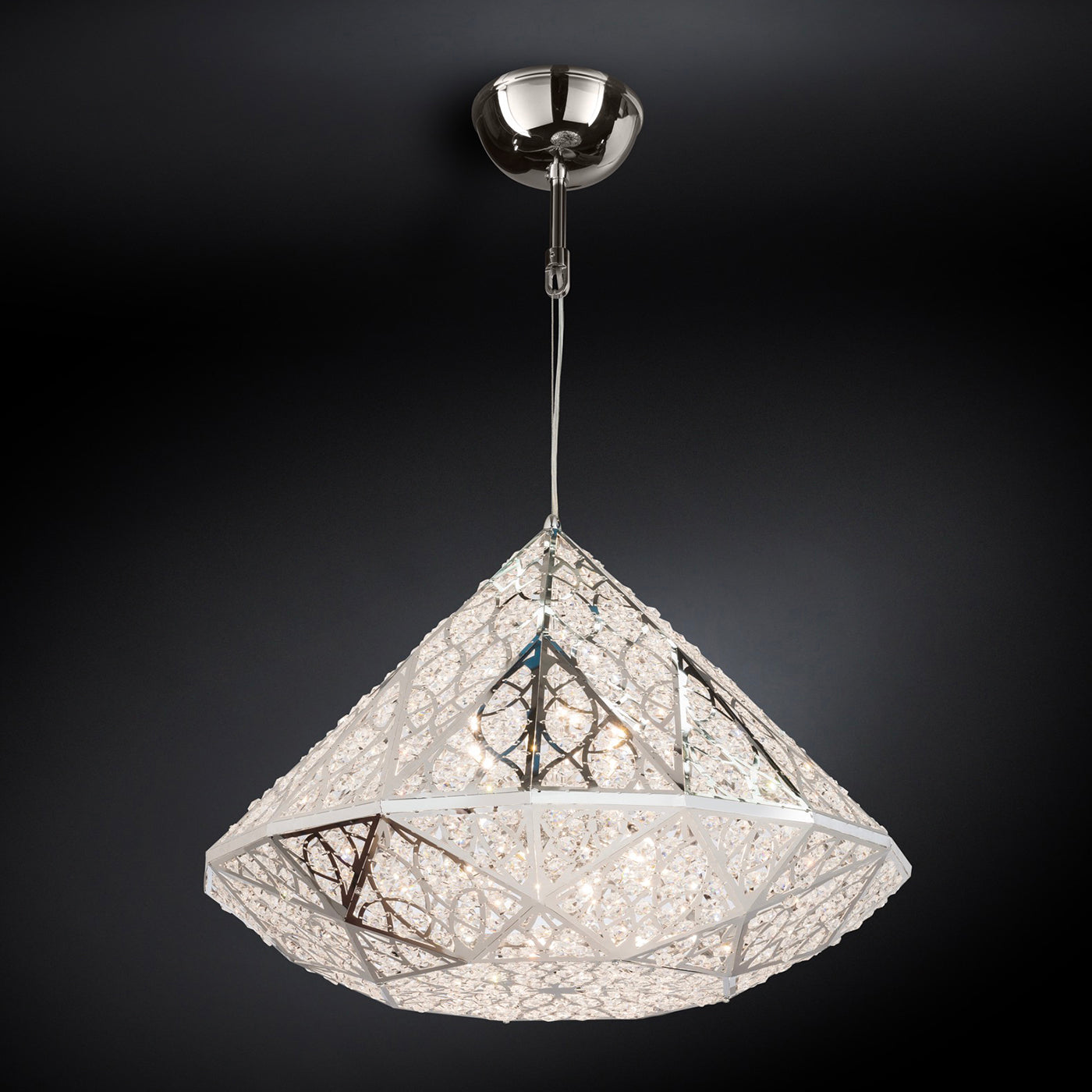 Arabesque Diamond H40 Silvery Pendant Lamp - Alternative view 2