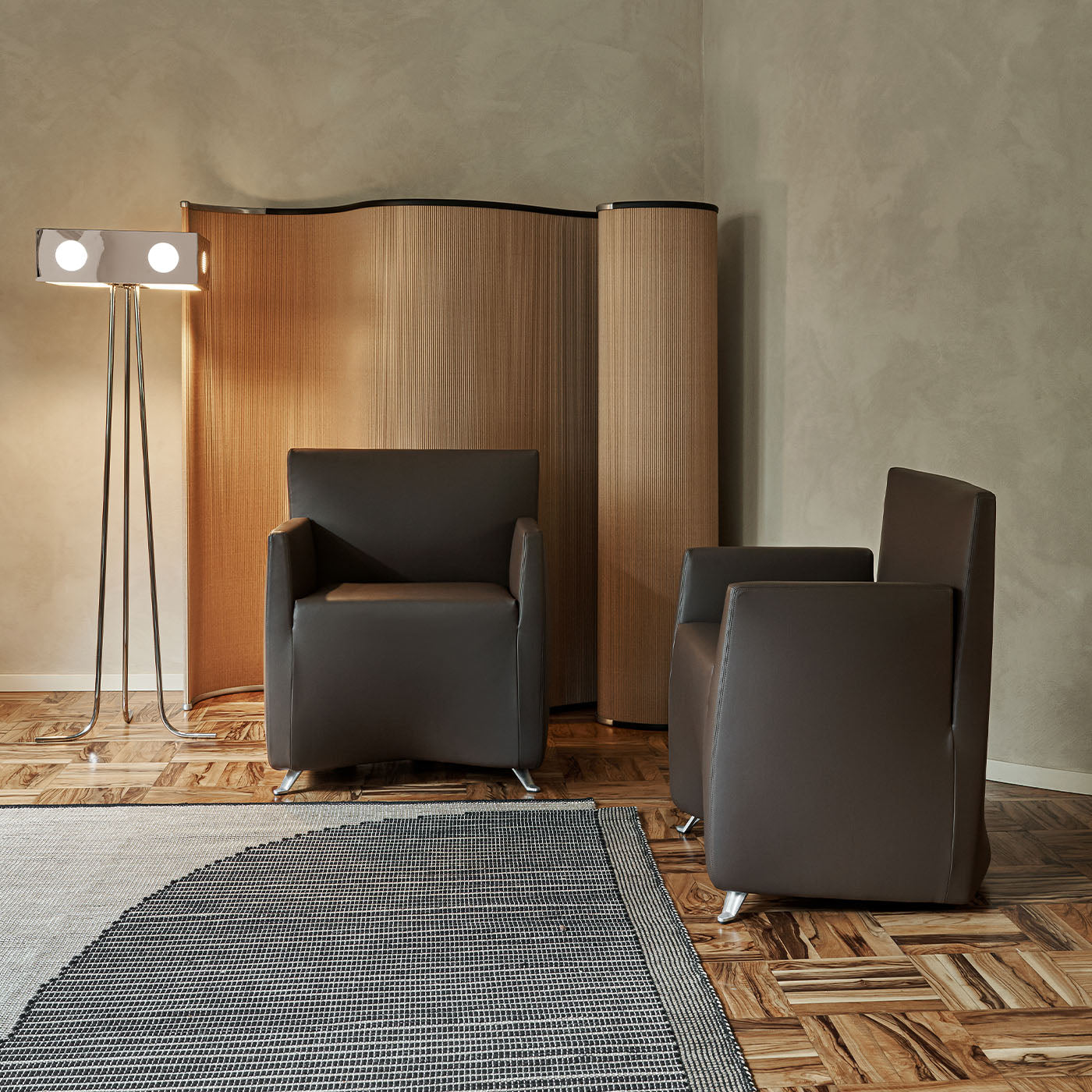 Caprilarge Brown Leather Armchair by Hannes Wettstein - Alternative view 5