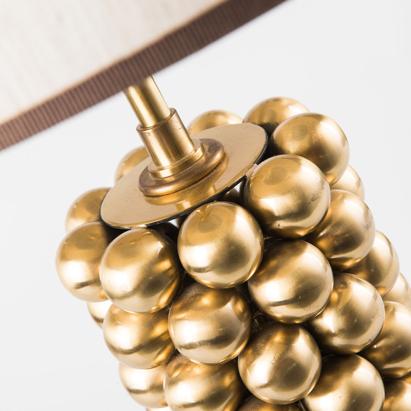Crown Linen And Brass Table Lamp - Alternative view 2