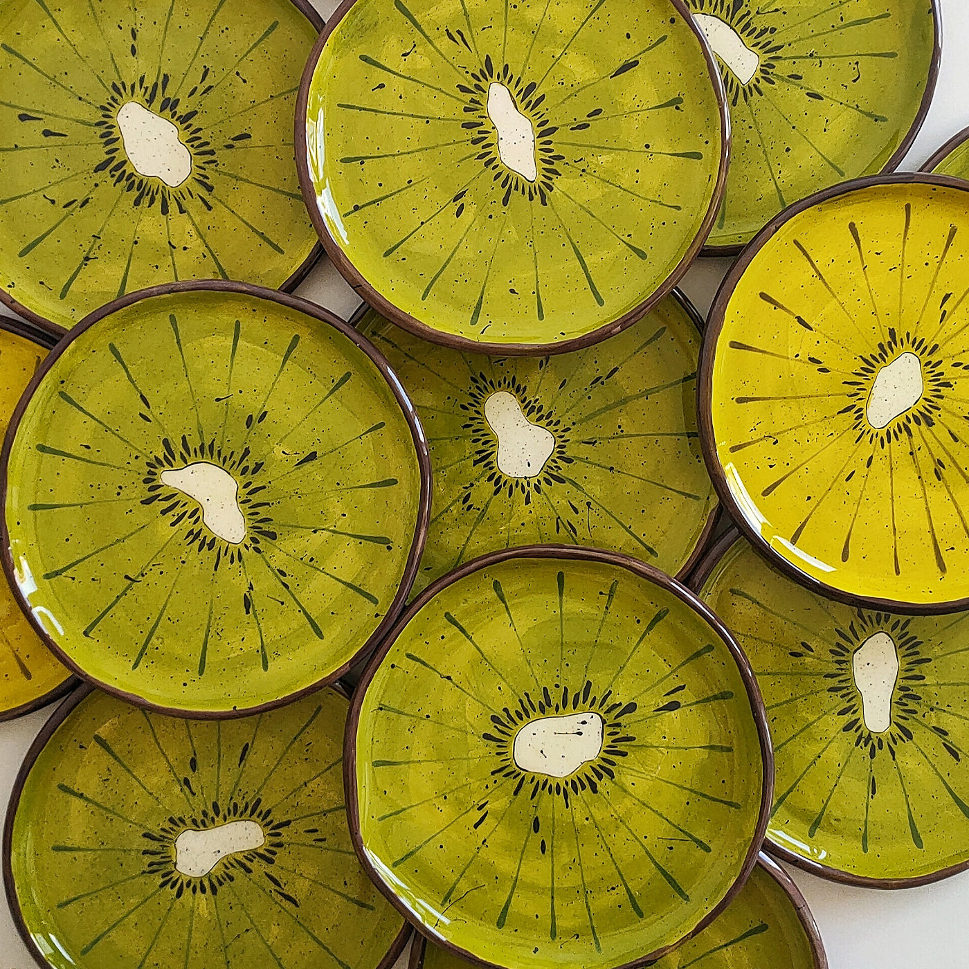 Set of 4 Green Kiwi Plate 18 cm - Alternative view 4