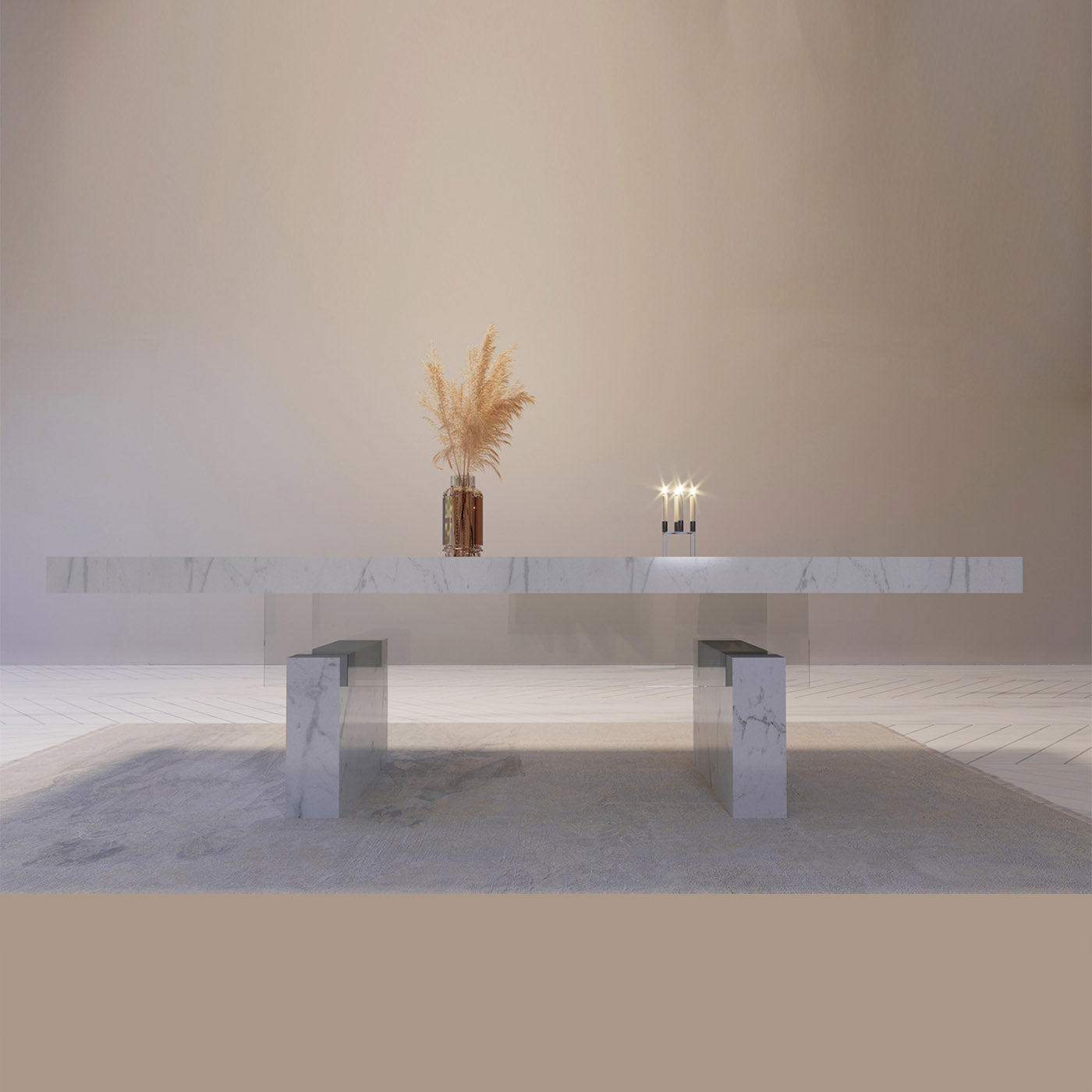 Cut Carrara Dining Table - Alternative view 1