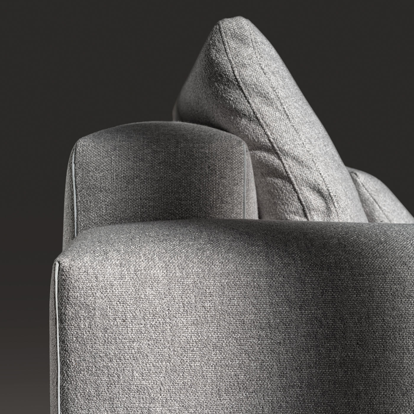 Sofá en L con chaise longue en tejido gris Panamá - Vista alternativa 1