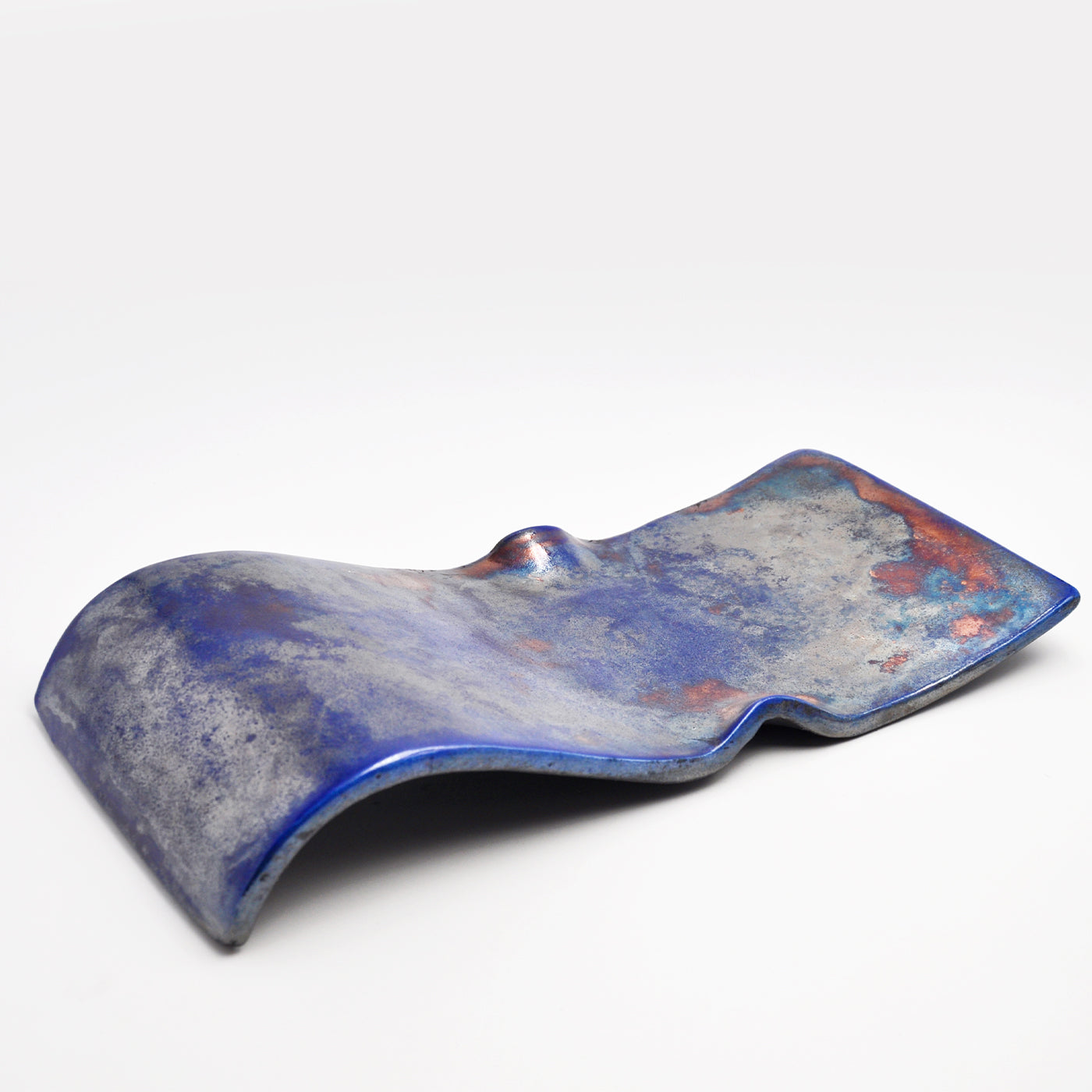 Onda Piccola Coppery/Blue Centerpiece Plate by Nino Basso - Alternative view 4