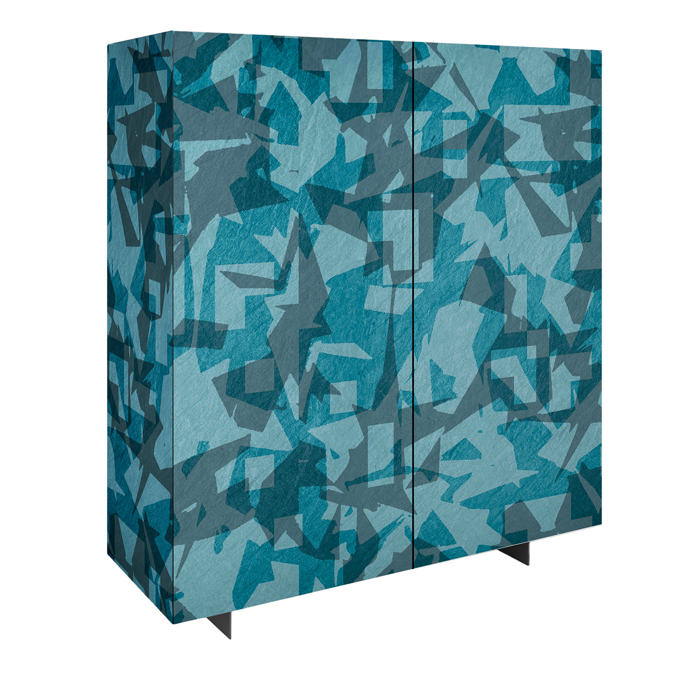 Wall Dress Square 2-Door Blue Cabinet - Main view