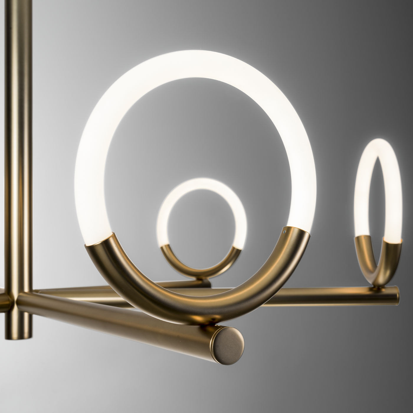 Loop Bronze Matte Metal Chandelier - Alternative view 3