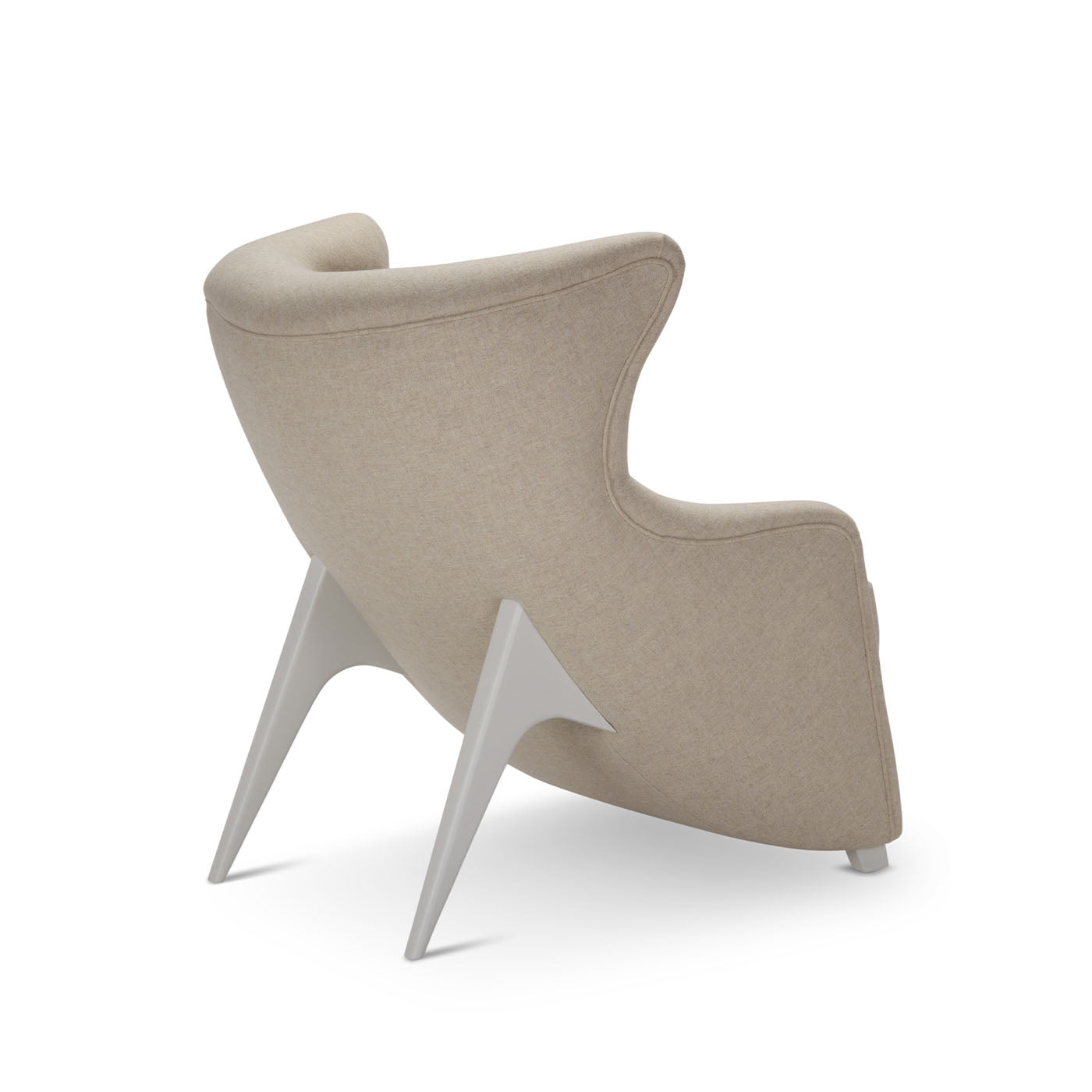 Gea Beige and White Low Armchair By Giovanni Tommaso Garattoni - Vue alternative 2