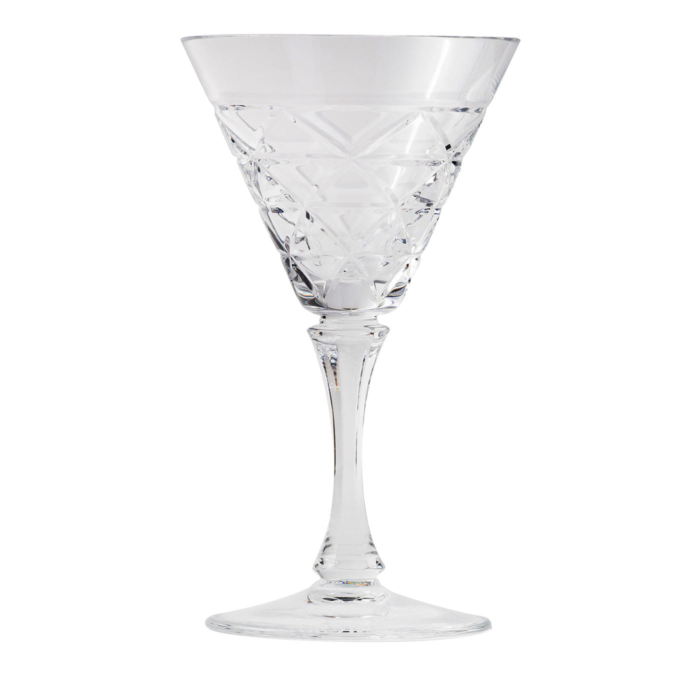 Triangles Crystal White Wine Glass - Main view