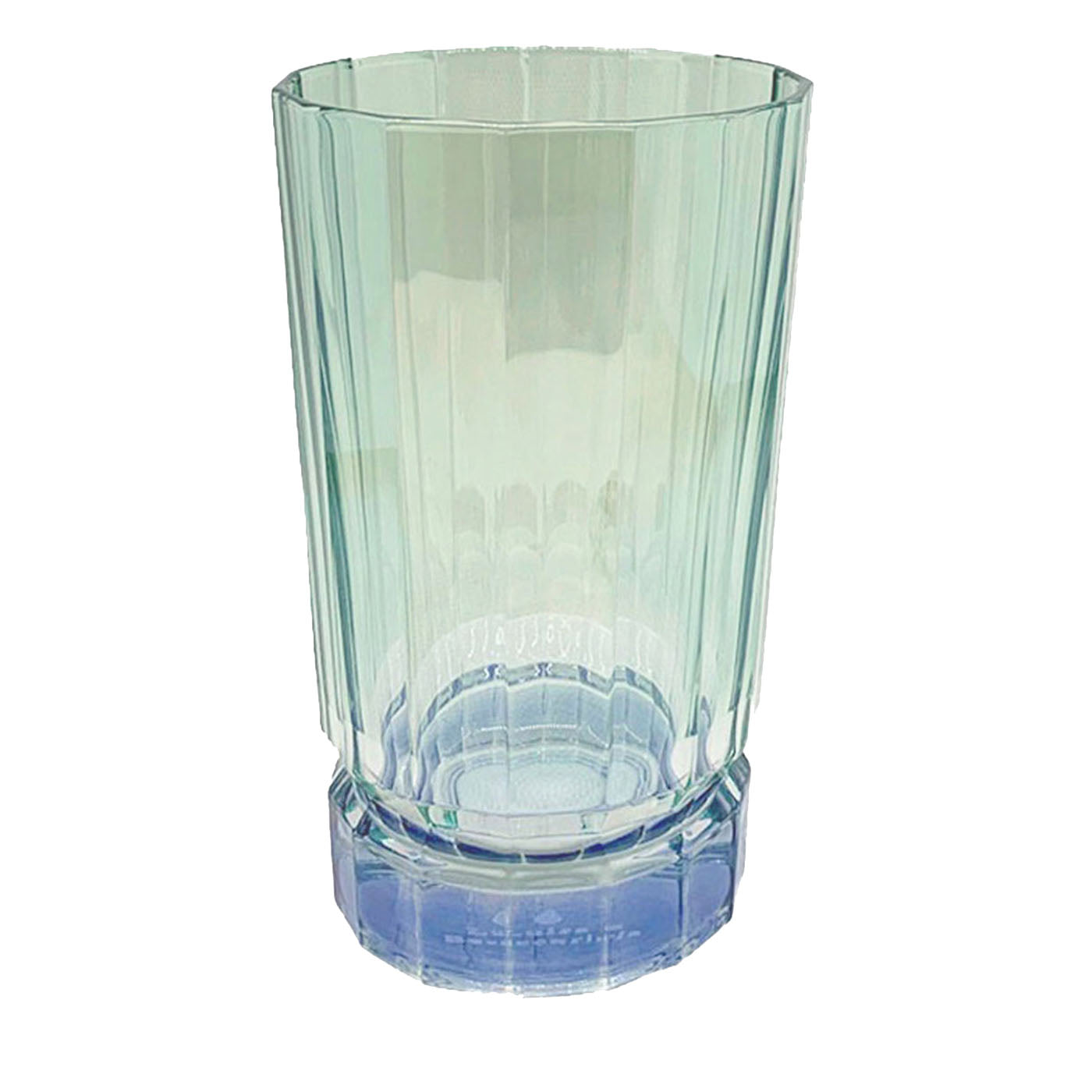 Duccio Set of 2 Large Blue-To-Green Tumbler Glasses with Base - Main view