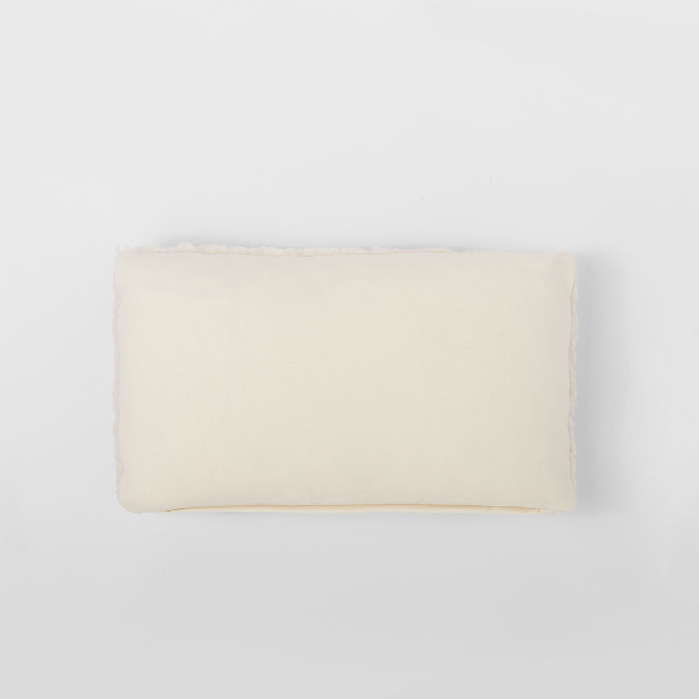 Faux-fur Cashmere and Wool Throw Rectangular Pillow - Alternative view 1
