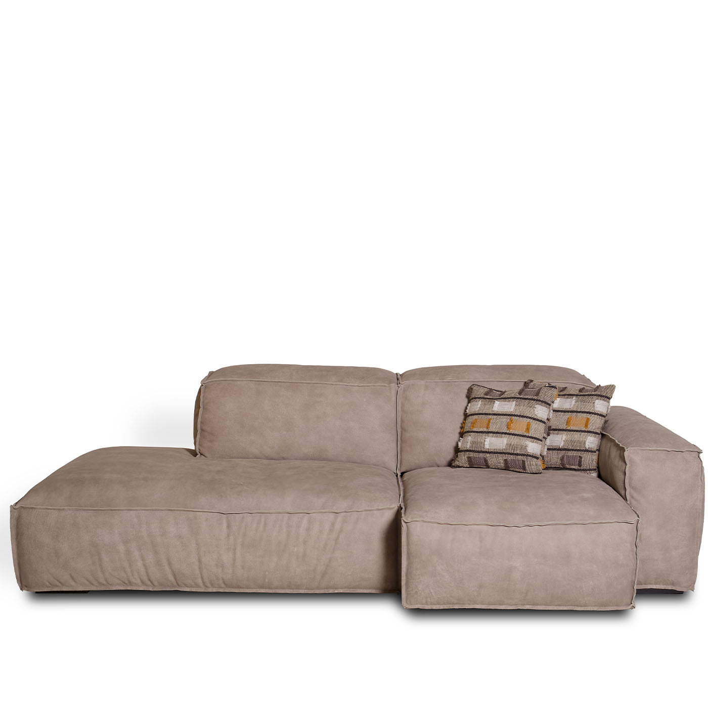 Placido Gray Leather Sofa with Free Side - Alternative view 2