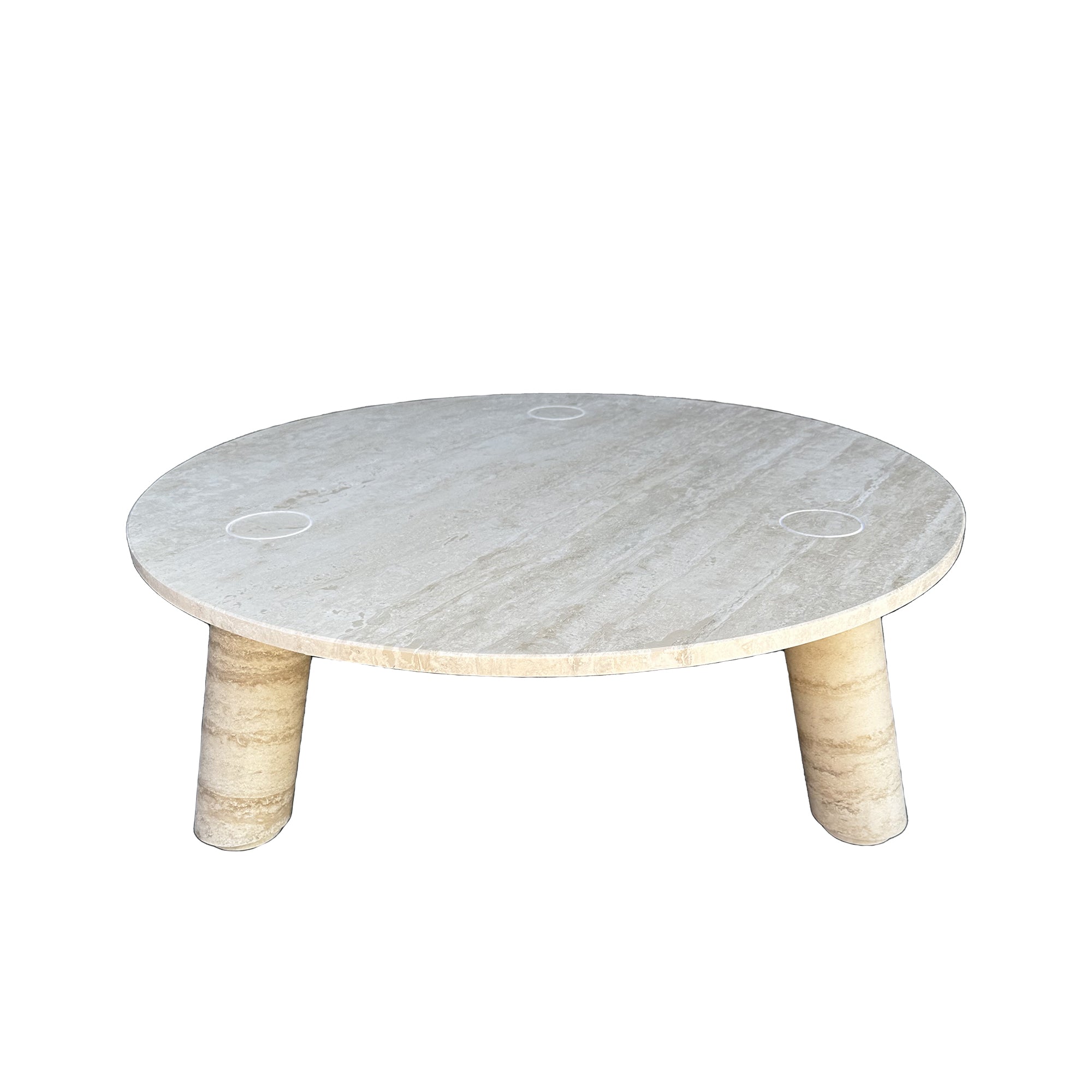 Niedriger Tisch aus Marmor Travertin Romano - Hauptansicht