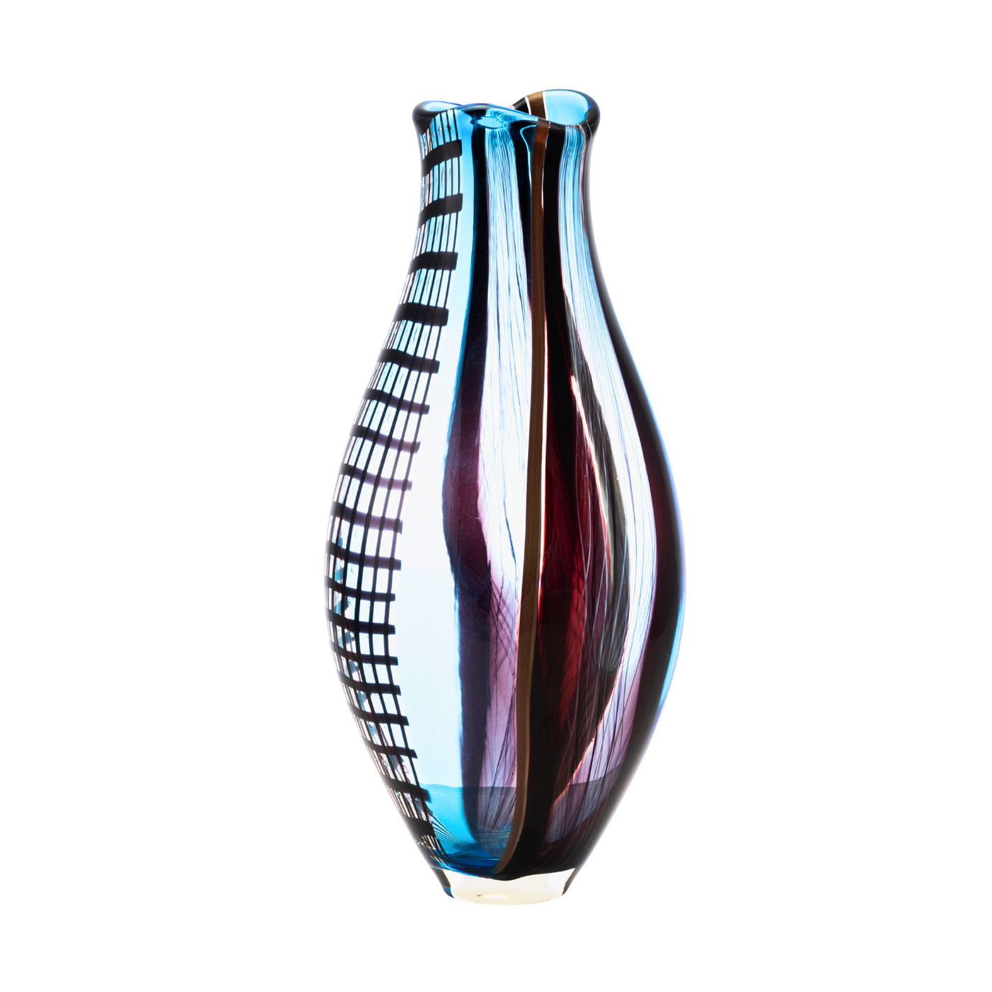 Riflessi d'Acqua Vase en verre polychrome en forme de bourgeon - Vue alternative 1