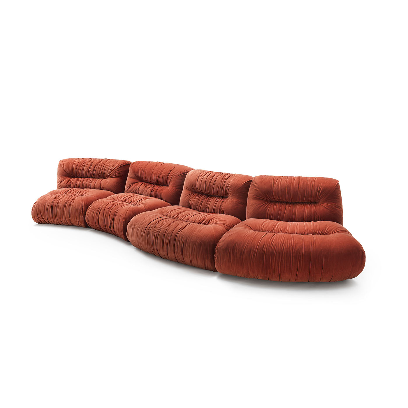 Mambo Modular Orange Fabric Sofa by Lorenza Bozzoli - Alternative view 1