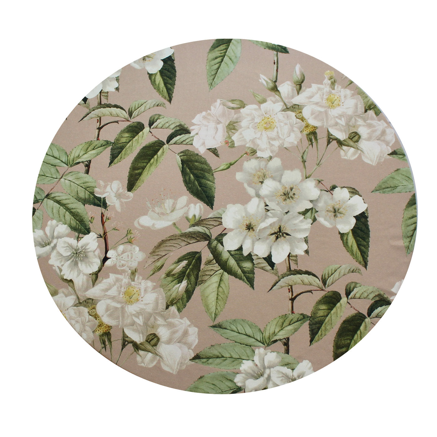 Lot de 2 sets de table ronds extra-petits Cuffiette à fleurs blanches - Vue principale