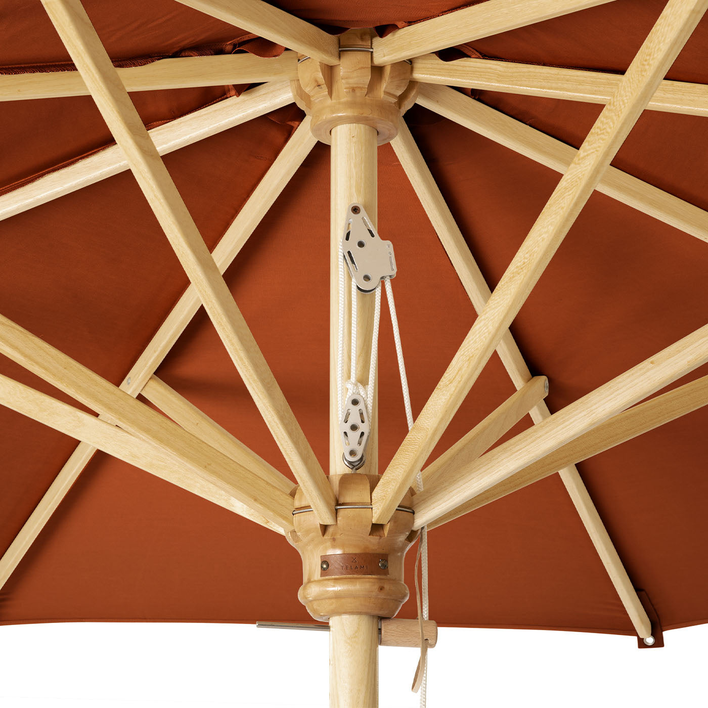 Terracotta Red Round Outdoor Umbrella - Alternative view 3