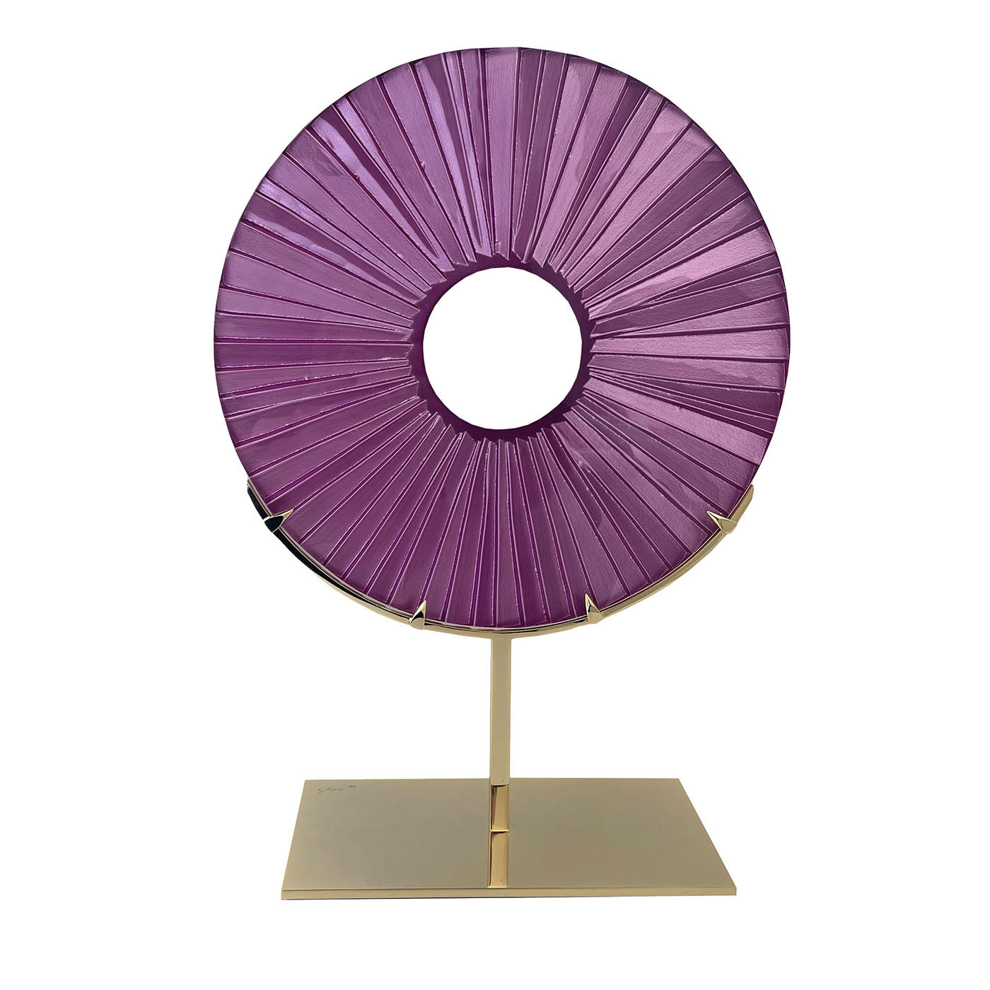 Escultura de cristal ojo violeta  - Vista principal