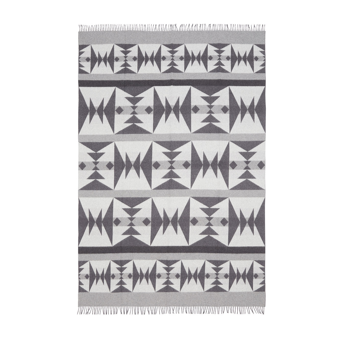 Dakota Patterned Gray Small Blanket - Alternative view 1