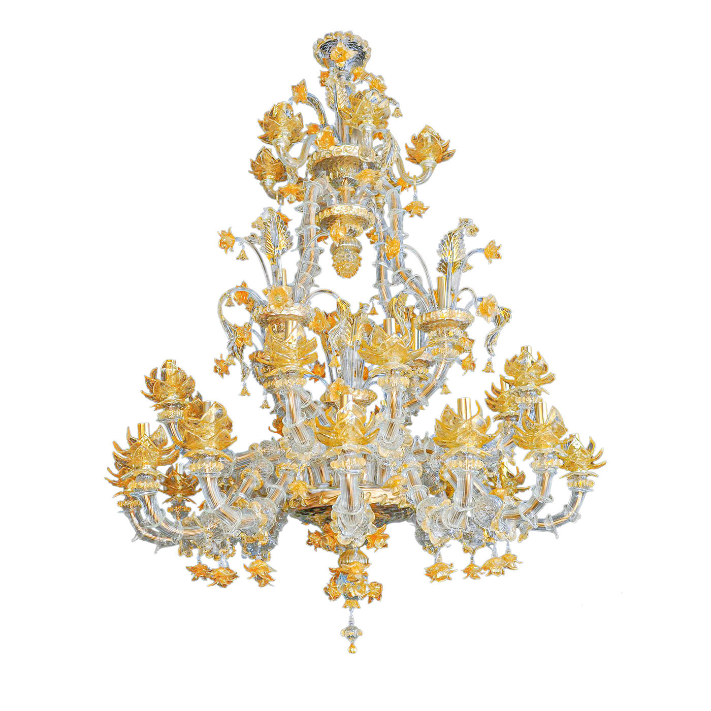 Rezzonico-style Gold and Crystal Chandelier #4 - Main view