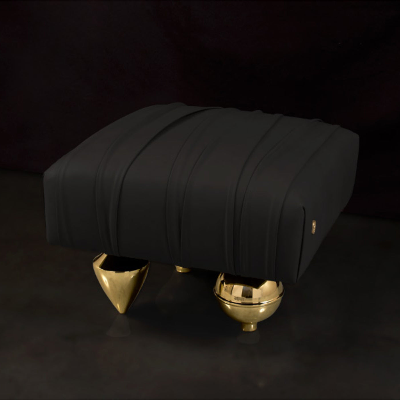 Il Pezzo 1 Pouf Schwarzes Leder - Alternative Ansicht 1