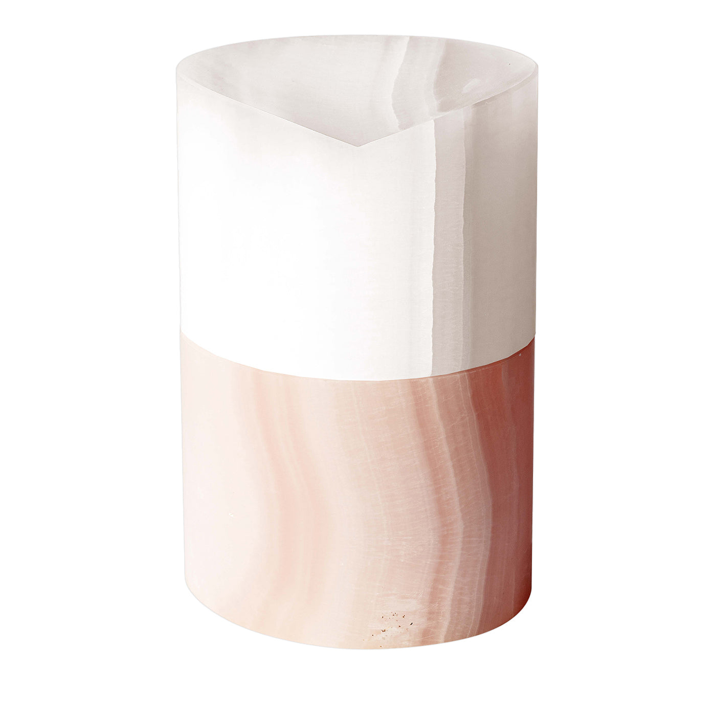 Qui e ora Vaso in onice bianco e rosa #3 - Vista principale