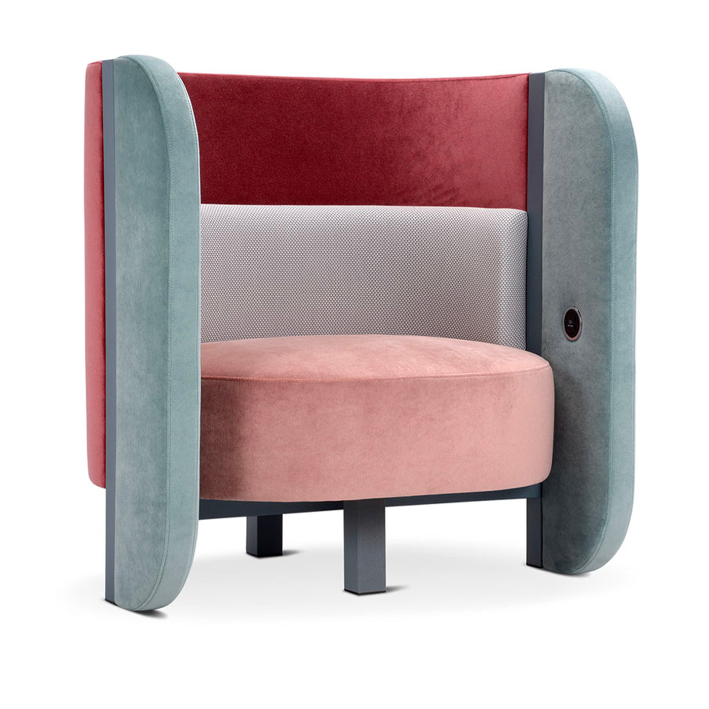 Bigala Pink & Gray Armchair by Roberto Giacomucci - Alternative view 1