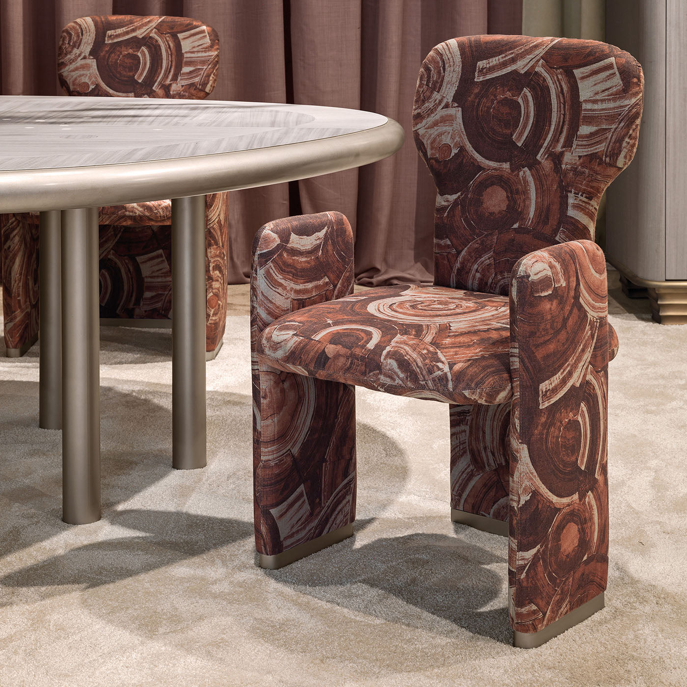 Frida Plus Brown Fabric Dining Chair - Alternative view 2