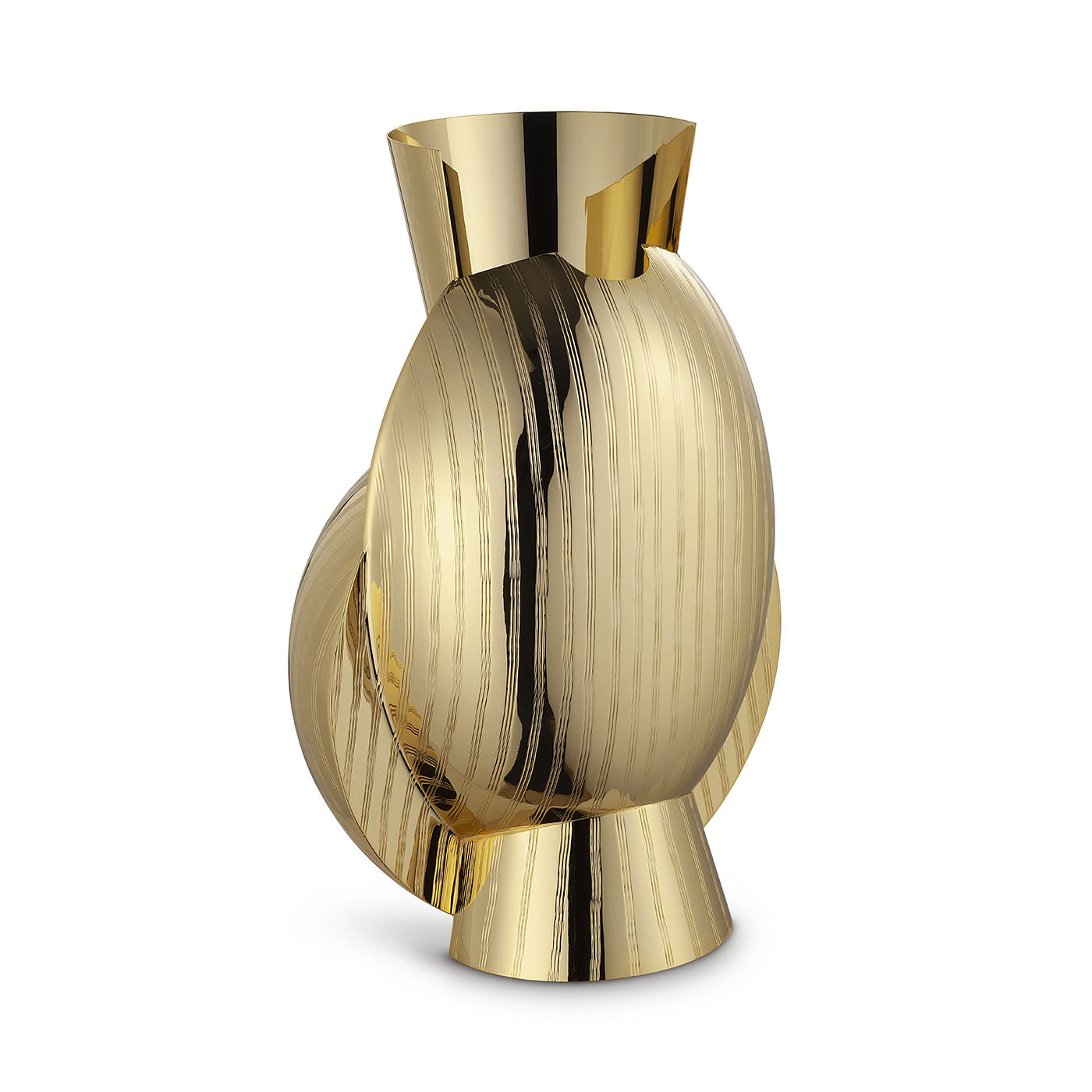 Lumaca Ridged Golden Vase - Alternative view 2
