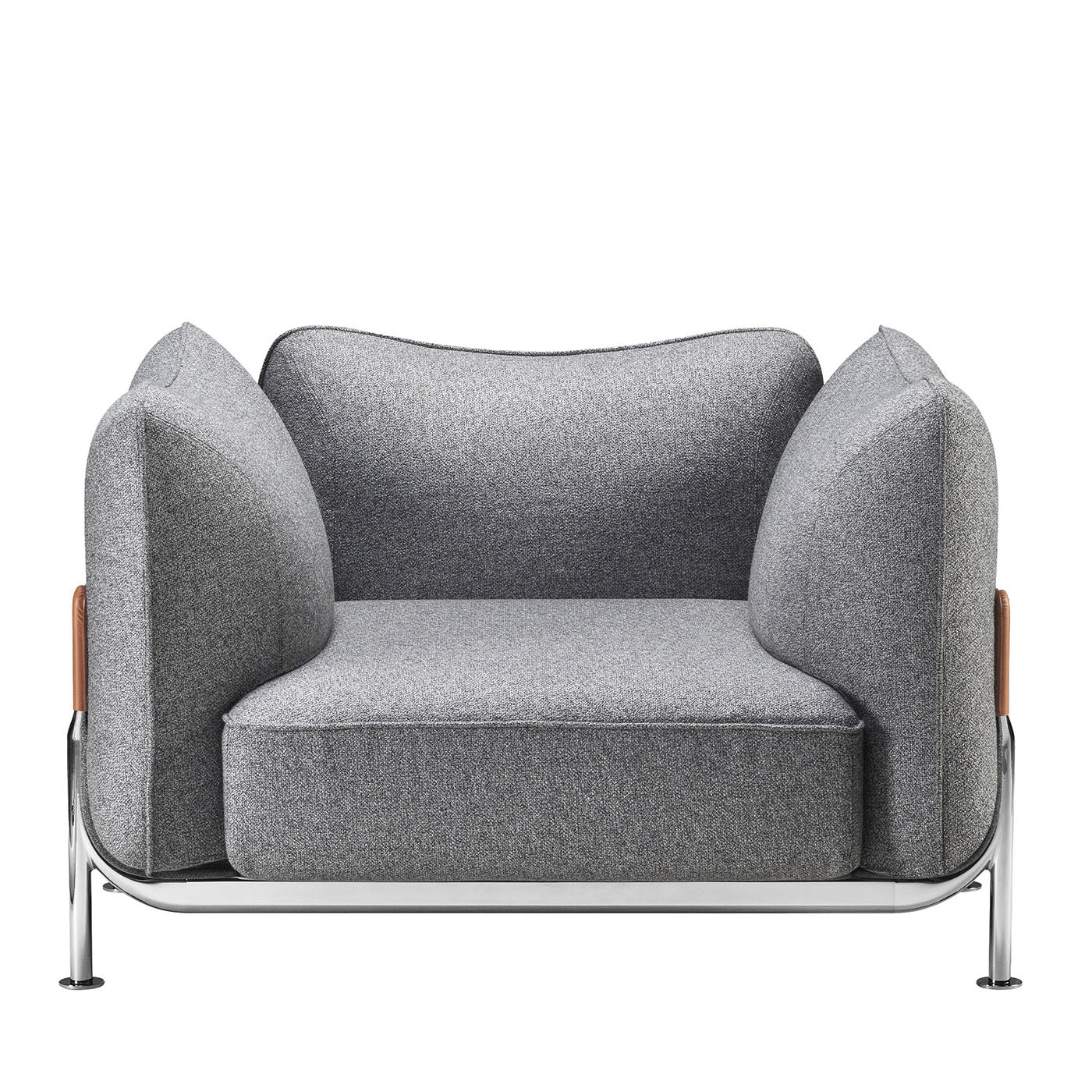 Tasca Gray Fabric Armchair - Main view