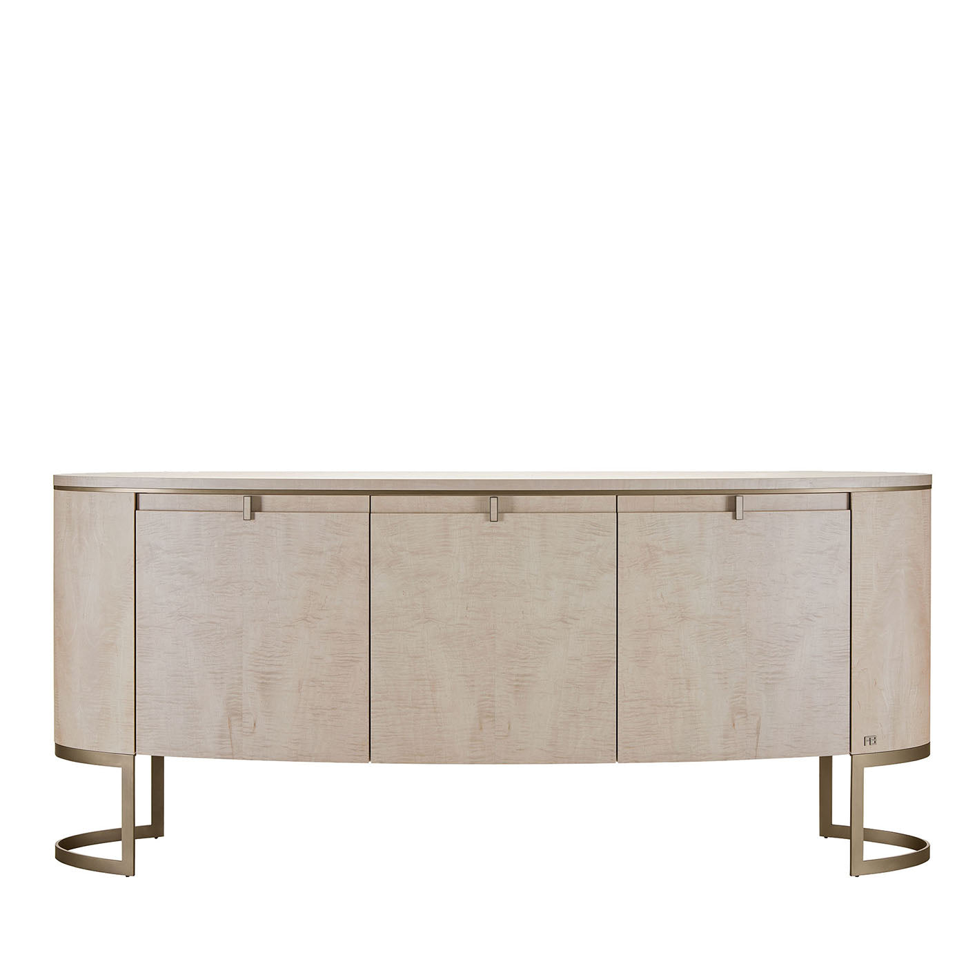 Diamond Sideboard in Sycamore Wood with Bronze Details - Main view