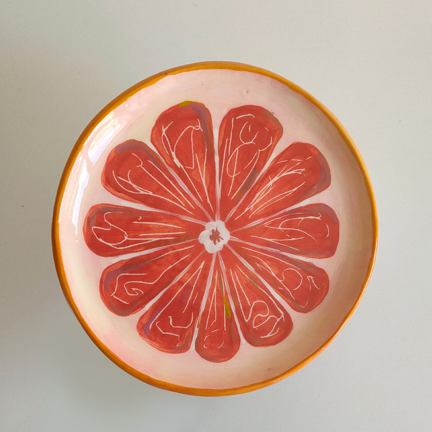 Set of 2 Pink Grapefruit Plate 27 cm - Alternative view 3