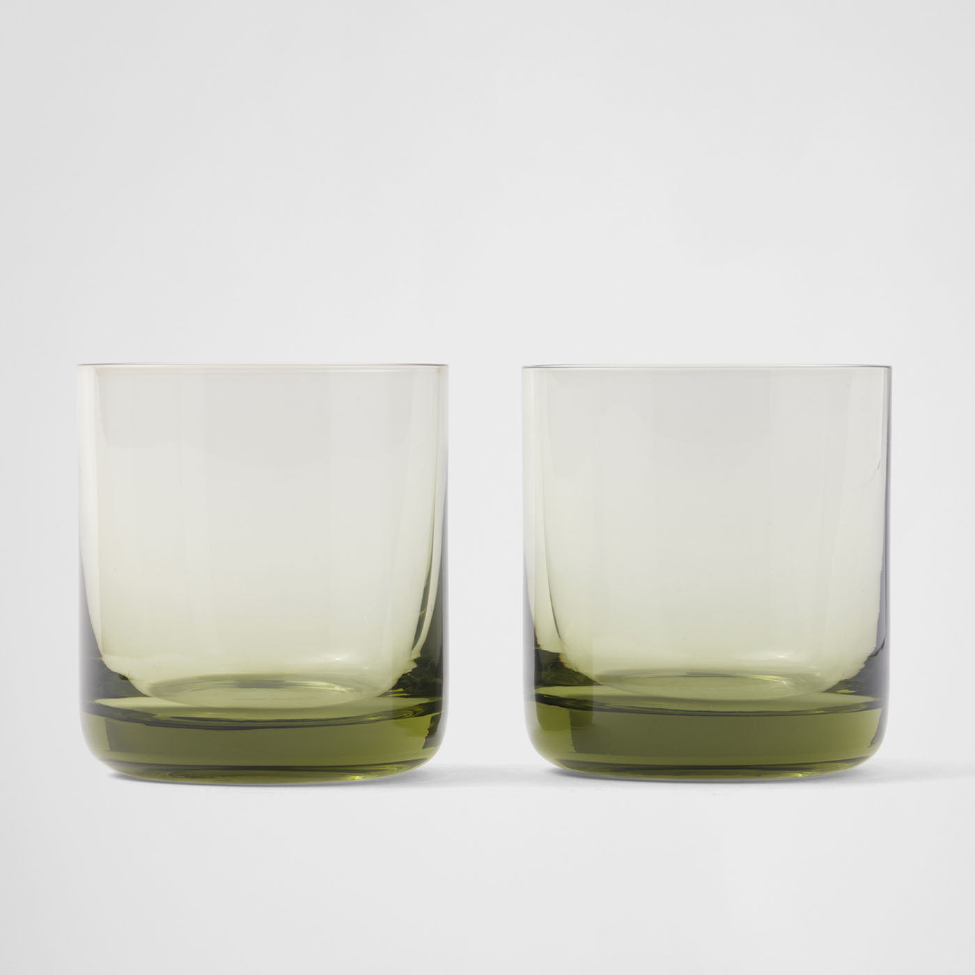 Plinth Set of two Moss Crystal Tumbler Glasses - Alternative view 1