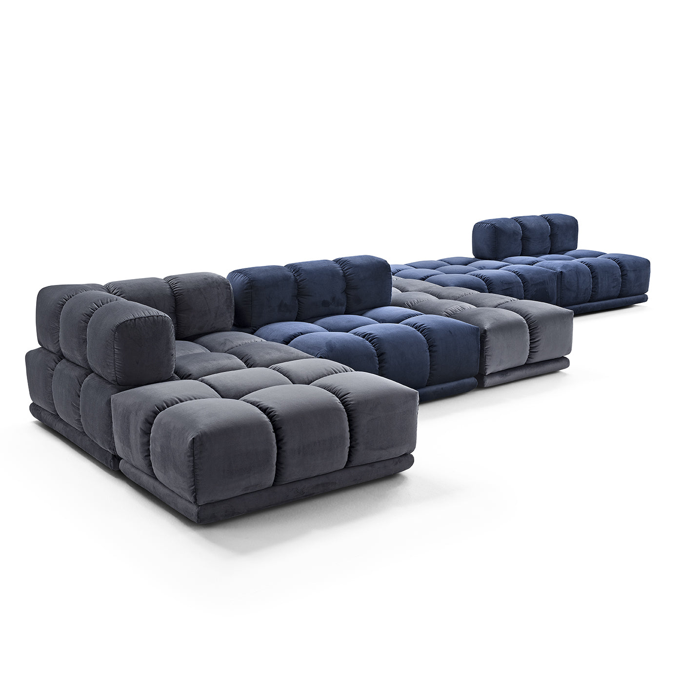 Sacai Modular Gray and Blue Sofa - Alternative view 2
