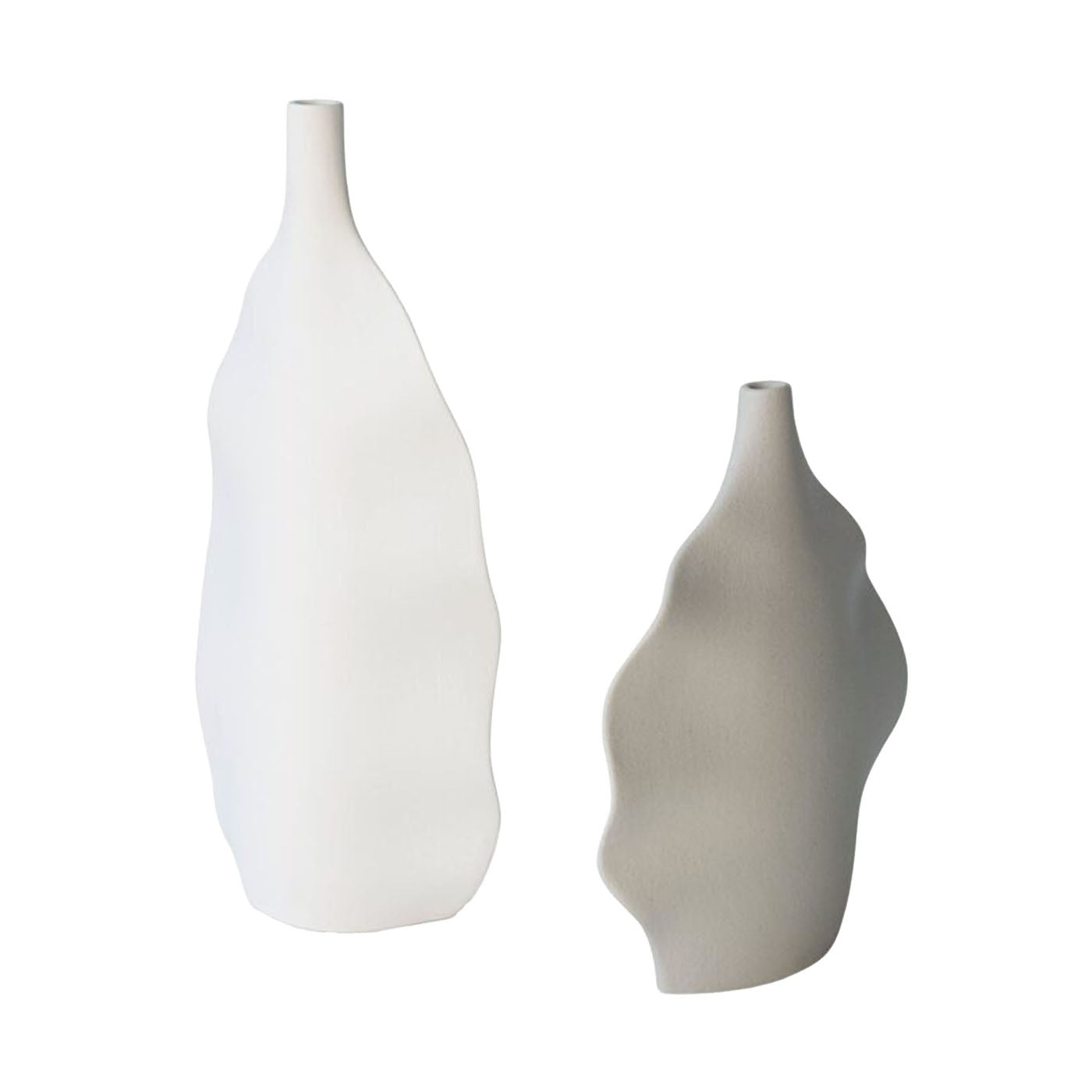 Set of 2 Marine Wavy Ceramic Decorative Bottles - Main view