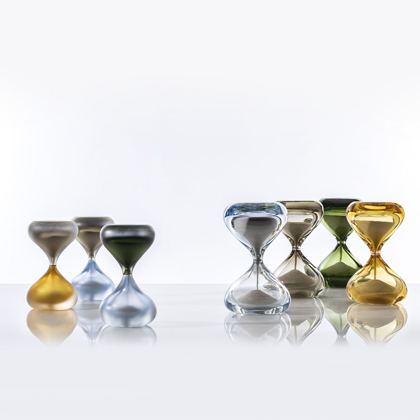 Sommersa Mittlere Sanduhr in Bronze und Gold, mattiert - Alternative Ansicht 2