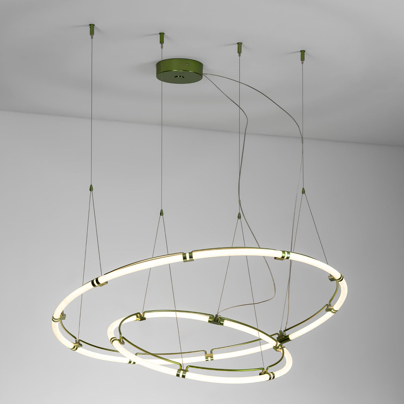 Endless Green Matte Metal Chandelier - Alternative view 1