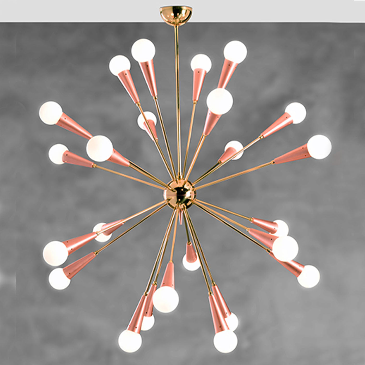 Galassia 24-Light Pink Metal & Brass Chandelier - Alternative view 3