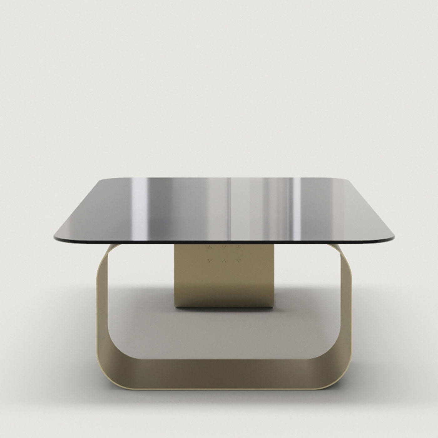 Maiz Large Glass and Steel Coffee Table - Alternative view 3