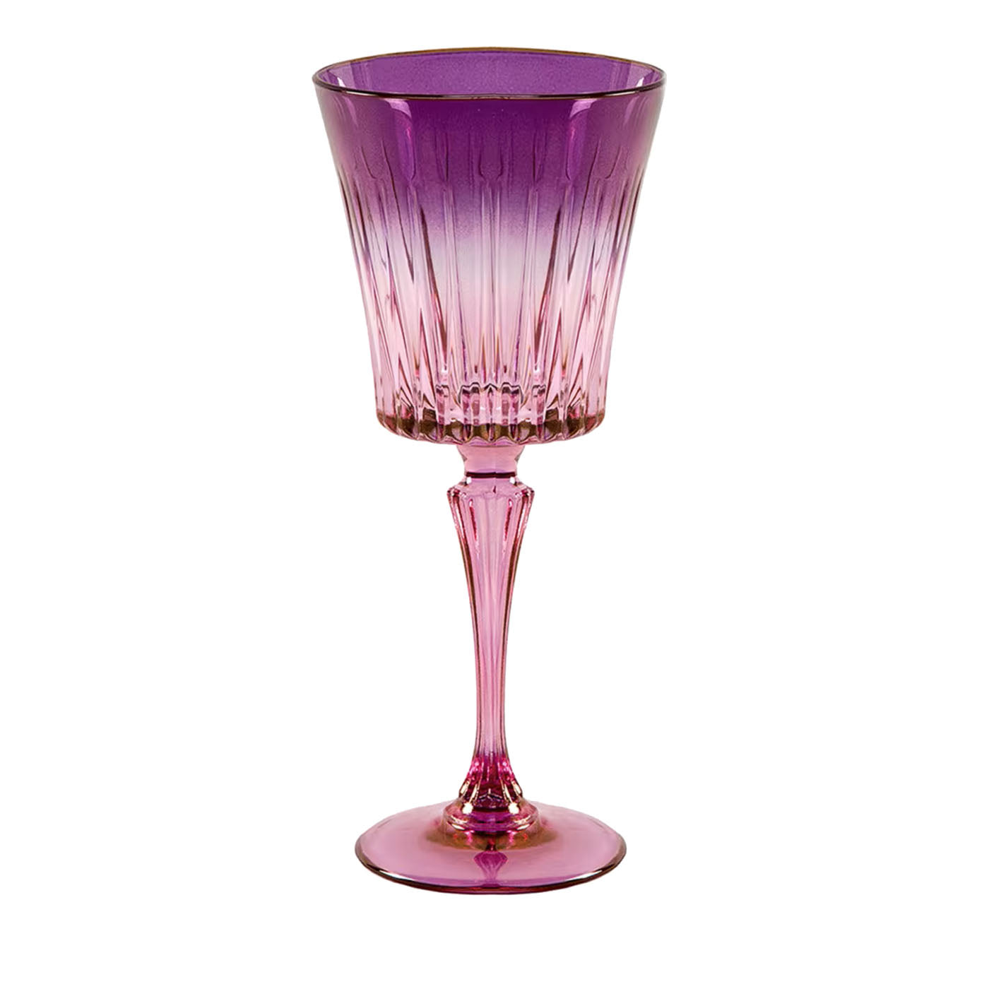 Domina Set of 2 Pink-To-Purple Wine Glasses - Main view